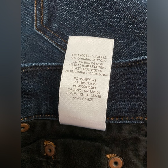 Denim Forum Aritzia The Nico Mid Rise Skinny Crop Size 26 Dark Wash Jeans Pants - Picture 7 of 7